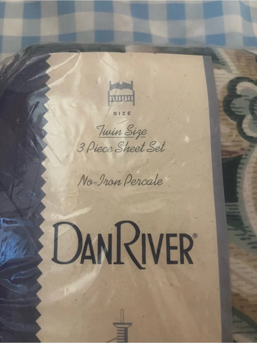 Dan River Floral Jacquard twin Sheets VTG Navy with Multi Floral Print charm